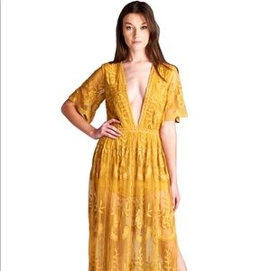 Lace Maxi Dress Romper